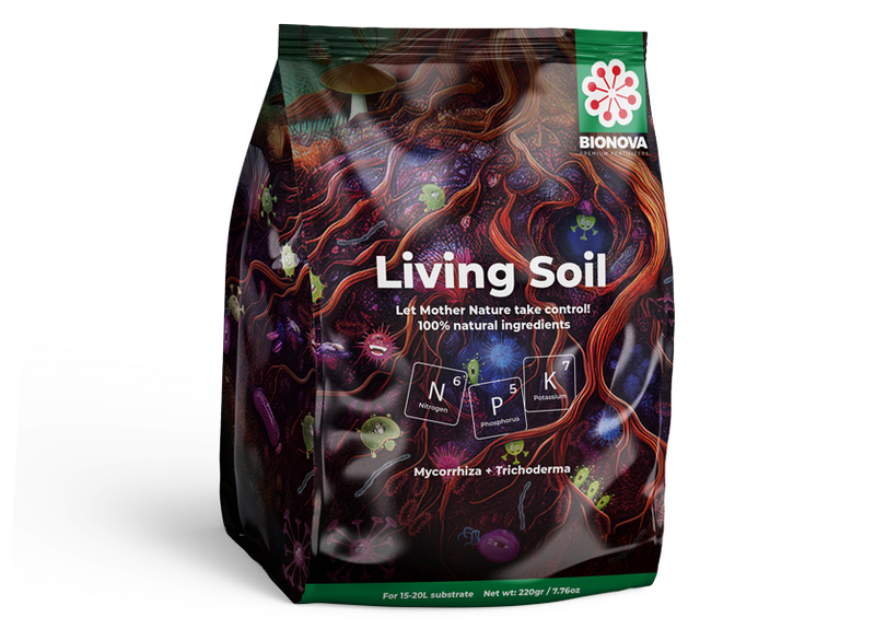 BioNova Living Soil 220g – Rakeinen luomulannoite NPK 6-5-7
