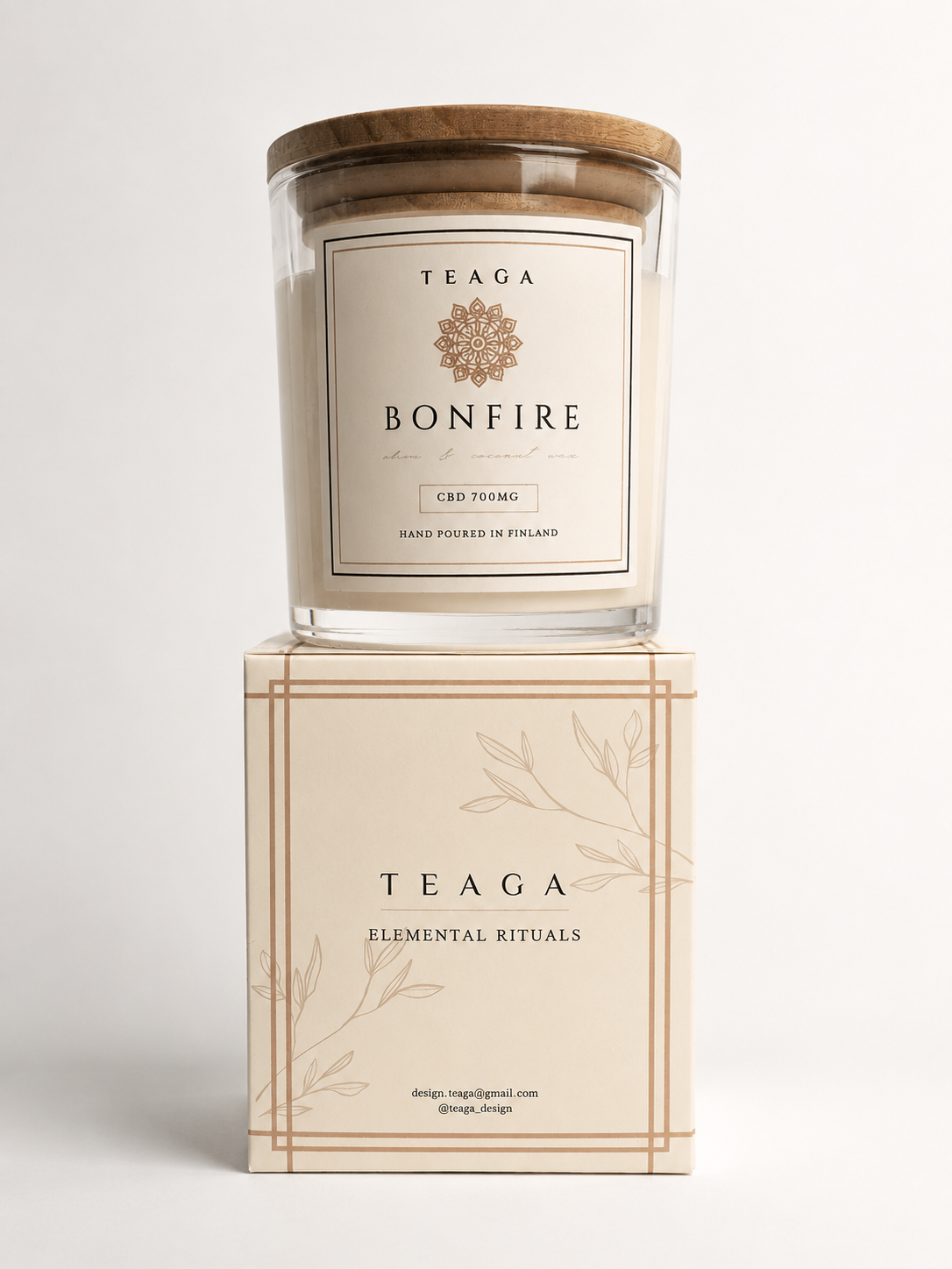 TEAGA CBD-kynttilä Bonfire (700mg)