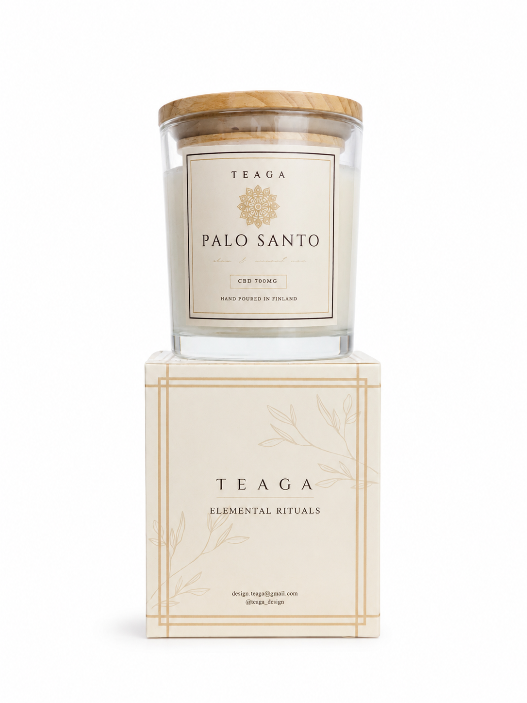 TEAGA CBD-kynttilä Palo Santo (700 mg)