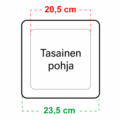 Neliöruukun alusta (235x235mm)