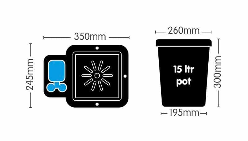 AutoPot 4Pot System 15L Automaattinen 4 ruukun kastelujärjestelmä